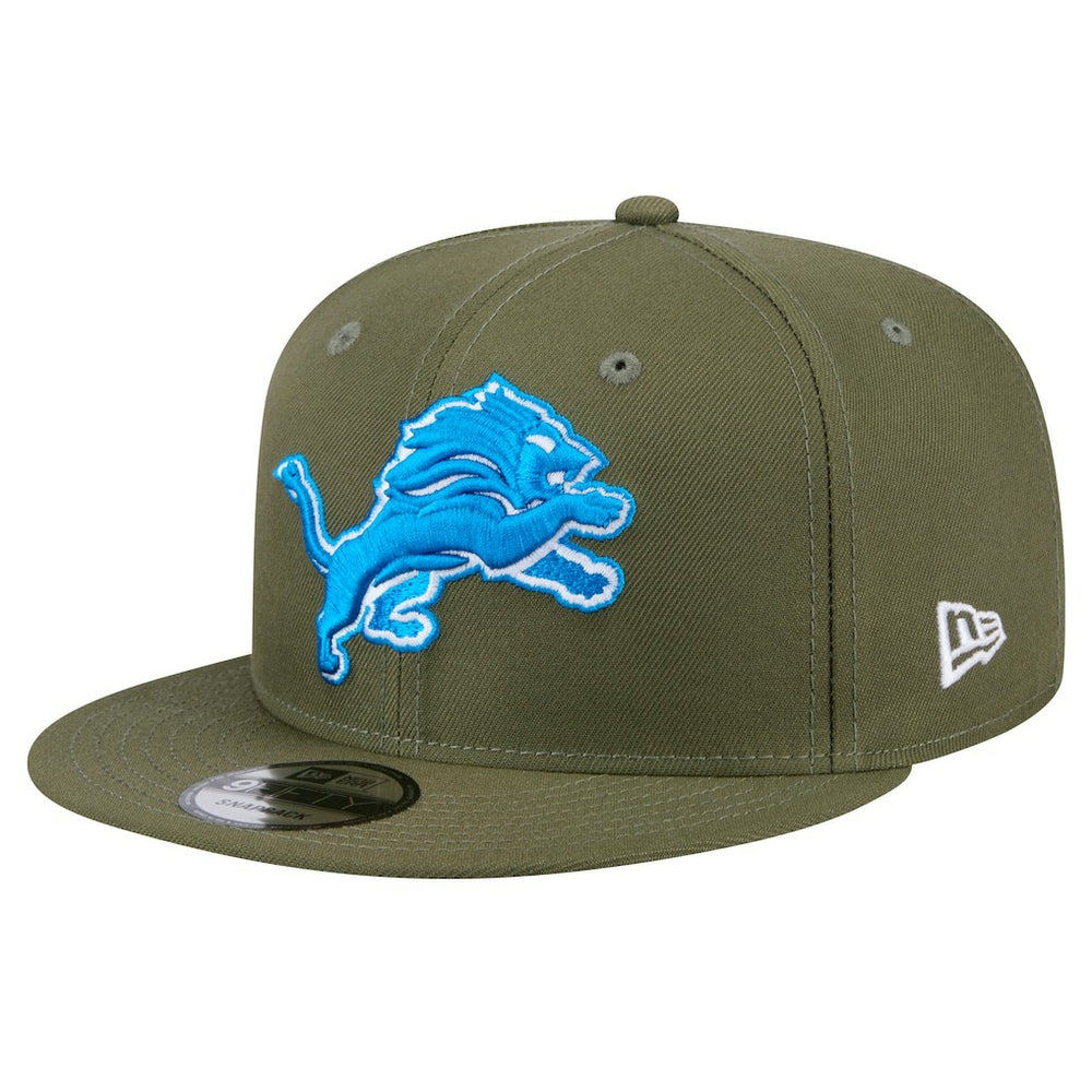 Detroit Lions New Era Main 9FIFTY Snapback Hat - Olive - NFL