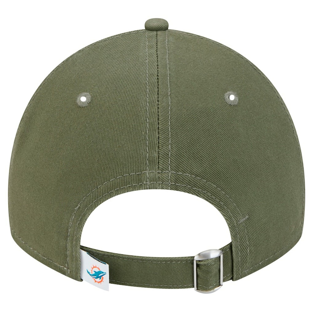 Miami Dolphins New Era Main 9TWENTY Adjustable Hat - Olive - NFL