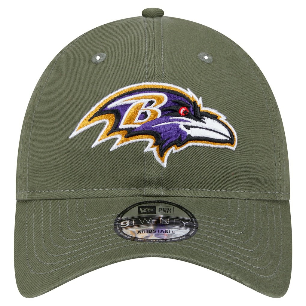 Baltimore Ravens New Era Main 9TWENTY Adjustable Hat - Olive - NFL