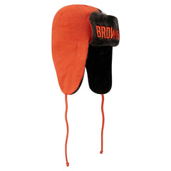 Cleveland Browns New Era Helmet Head Trapper Knit Hat - Orange - NFL