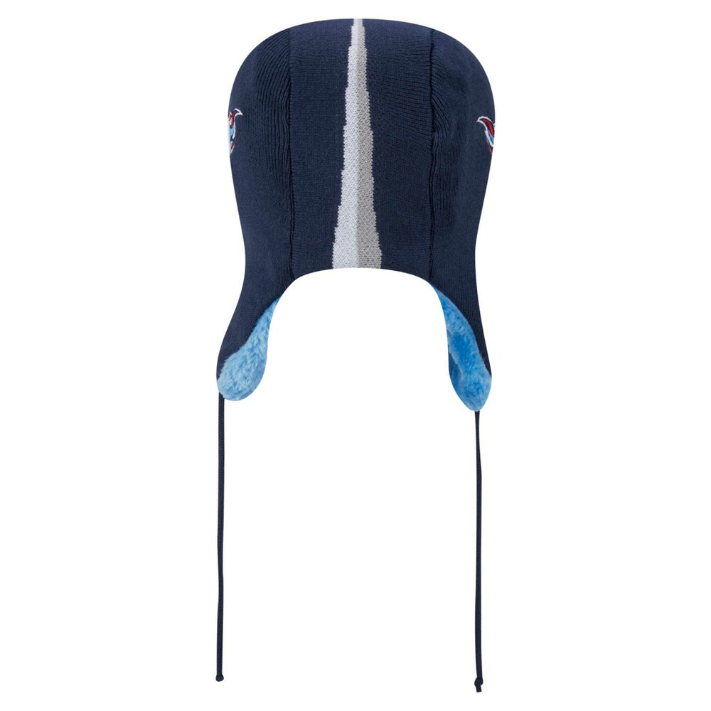 Tennessee Titans New Era Helmet Head Trapper Knit Hat - Navy - NFL