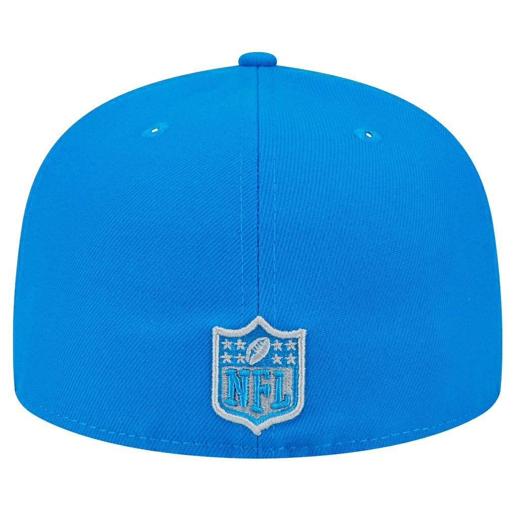 Detroit Lions New Era Main Side Patch 59FIFTY Fitted Hat - Blue - NFL