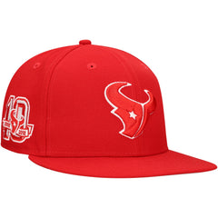 New Era Houston Texans Red Main Patch 59FIFTY Fitted Hat - NFL