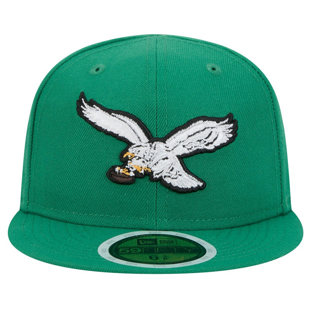 Philadelphia Eagles New Era Youth Main 59FIFTY Fitted Hat - Kelly Green - NFL