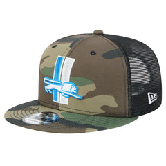 New Era Detroit Lions Camo Alternate Logo Main Trucker 9FIFTY Snapback Hat - NFL