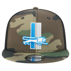 New Era Detroit Lions Camo Alternate Logo Main Trucker 9FIFTY Snapback Hat - NFL