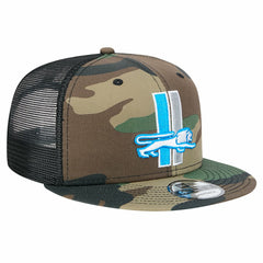 New Era Detroit Lions Camo Alternate Logo Main Trucker 9FIFTY Snapback Hat - NFL