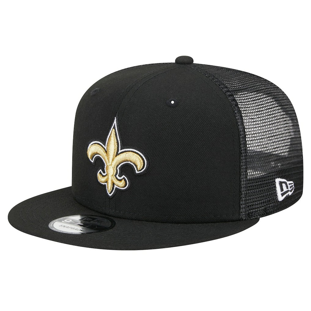 New Orleans Saints New Era Main Trucker 9FIFTY Snapback Hat - Black - NFL