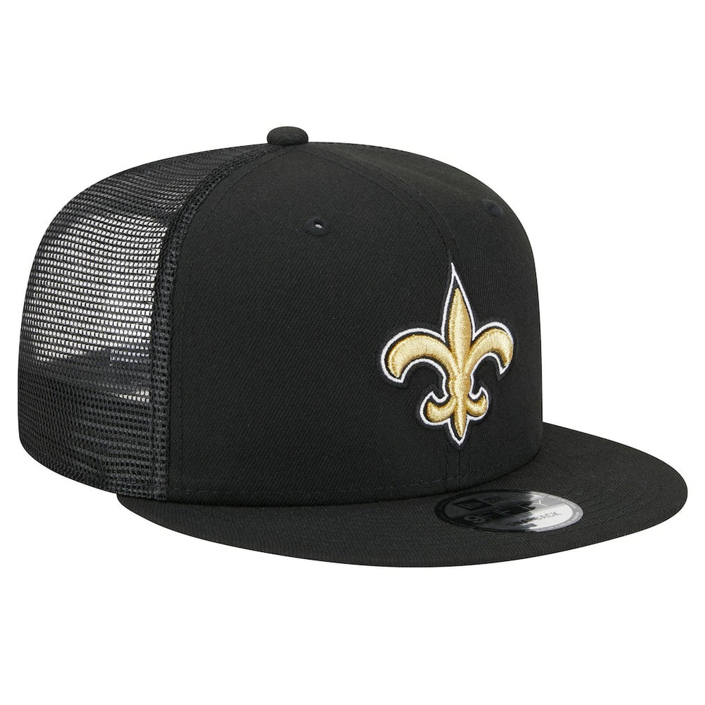 New Orleans Saints New Era Main Trucker 9FIFTY Snapback Hat - Black - NFL