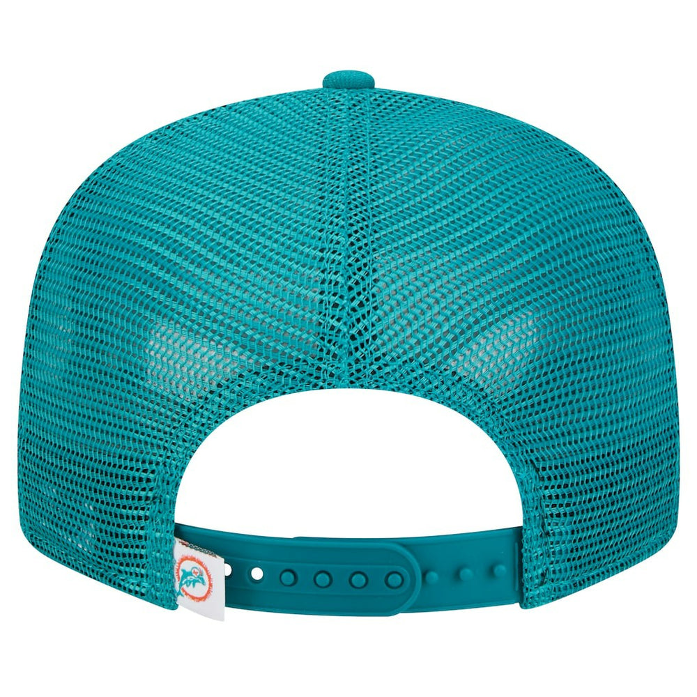 Miami Dolphins New Era Throwback Main Trucker 9FIFTY Snapback Hat - Aqua - NFL