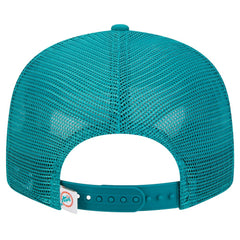 Miami Dolphins New Era Throwback Main Trucker 9FIFTY Snapback Hat - Aqua - NFL