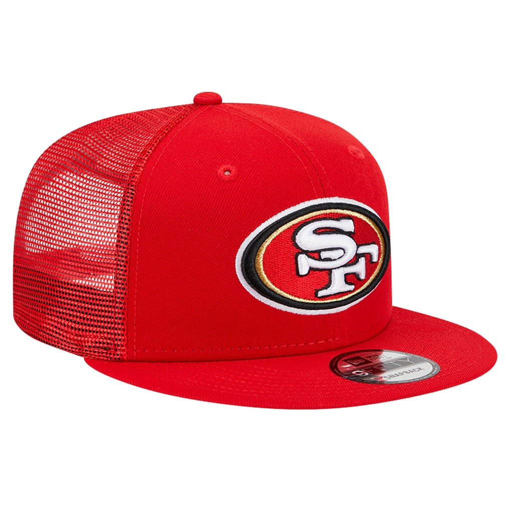 San Francisco 49ers New Era Main Trucker 9FIFTY Snapback Hat - Scarlet - NFL