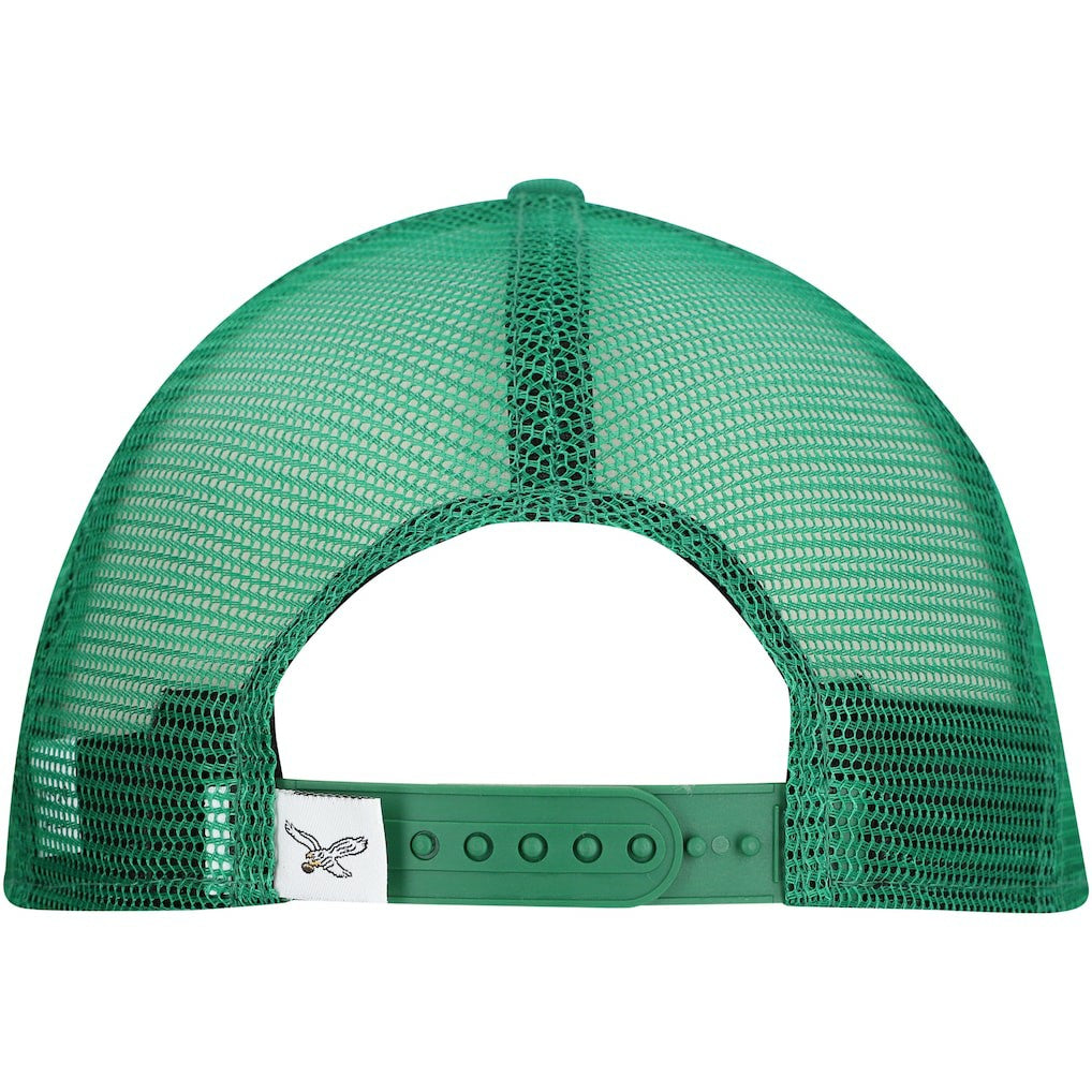 Philadelphia Eagles New Era Throwback Main Trucker 9FIFTY Snapback Hat - Kelly Green - NFL