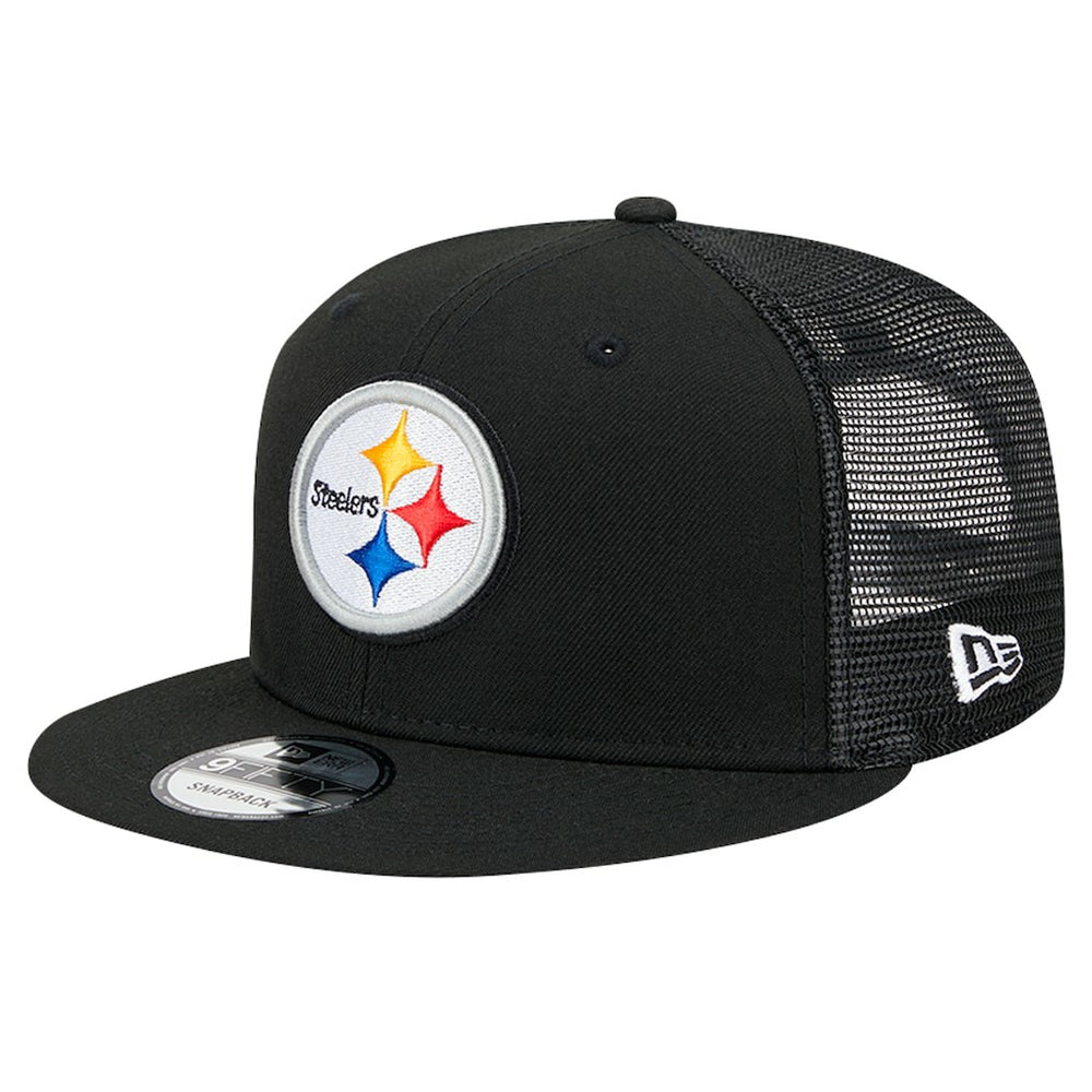 Pittsburgh Steelers New Era Main Trucker 9FIFTY Snapback Hat - Black - NFL