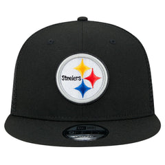 Pittsburgh Steelers New Era Main Trucker 9FIFTY Snapback Hat - Black - NFL