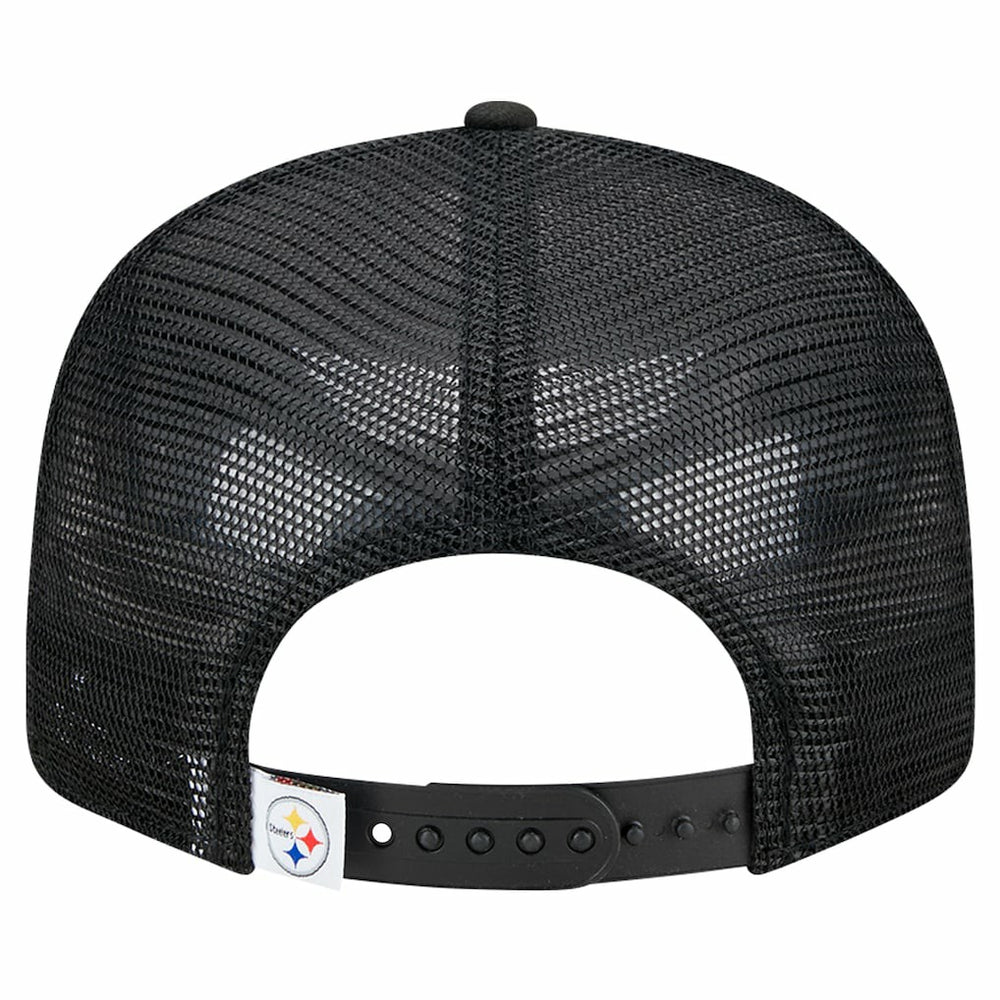 Pittsburgh Steelers New Era Main Trucker 9FIFTY Snapback Hat - Black - NFL