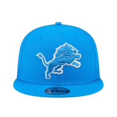 Detroit Lions New Era Main Trucker 9FIFTY Snapback Hat - Blue - NFL