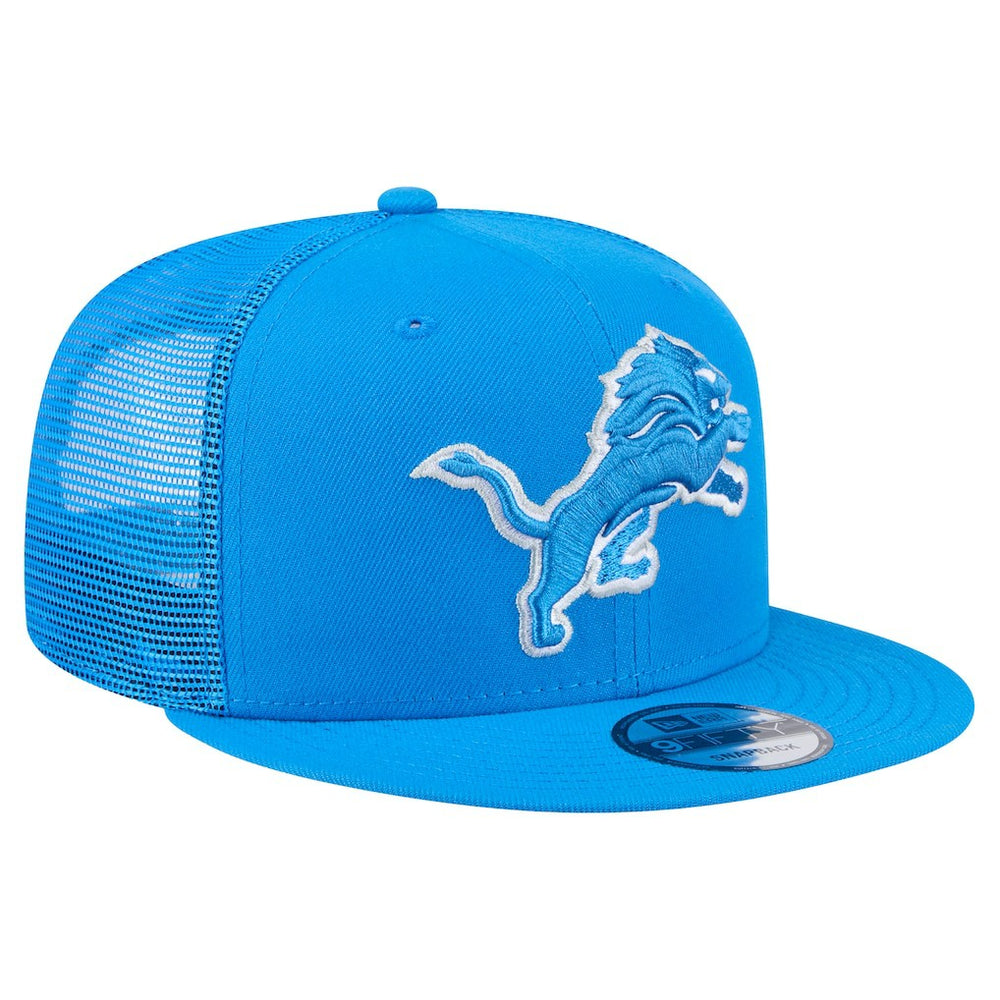 Detroit Lions New Era Main Trucker 9FIFTY Snapback Hat - Blue - NFL