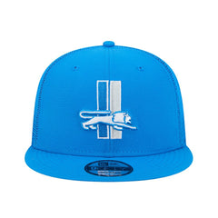 Detroit Lions New Era Throwback Main Trucker 9FIFTY Snapback Hat - Blue - NFL