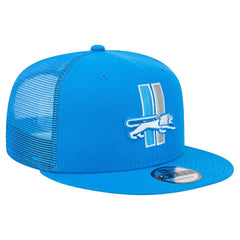 Detroit Lions New Era Throwback Main Trucker 9FIFTY Snapback Hat - Blue - NFL