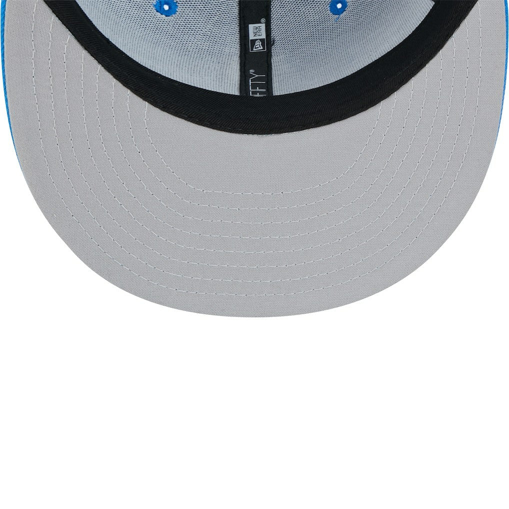 Detroit Lions New Era Throwback Main Trucker 9FIFTY Snapback Hat - Blue - NFL