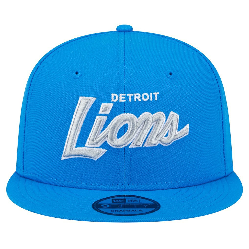 Detroit Lions New Era Main Script 9FIFTY Snapback Hat - Blue - NFL