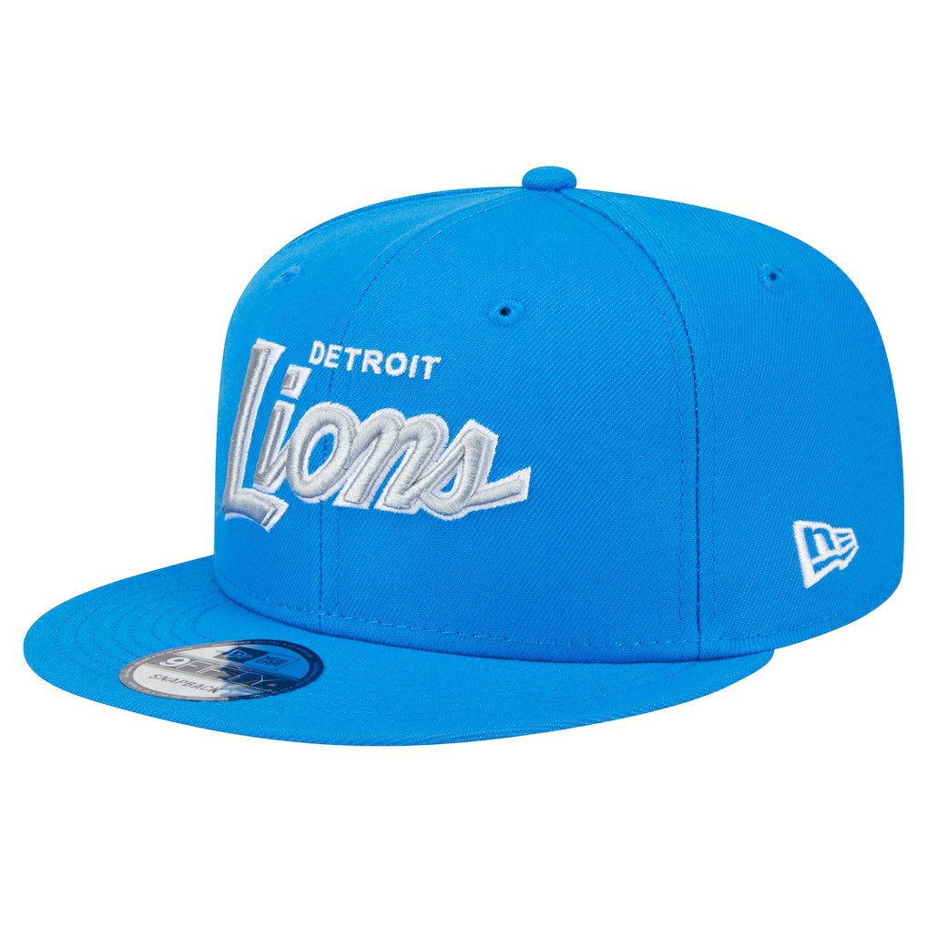 Detroit Lions New Era Main Script 9FIFTY Snapback Hat - Blue - NFL