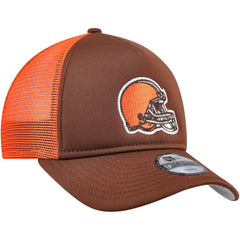 Cleveland Browns New Era Youth A-Frame 9FORTY Trucker Adjustable Hat - Brown - NFL