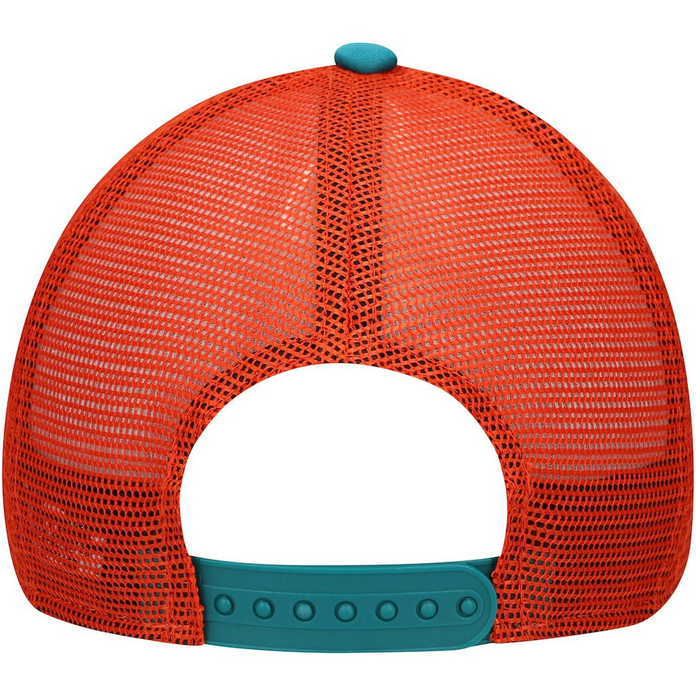 Miami Dolphins New Era Youth A-Frame 9FORTY Trucker Adjustable Hat - Aqua - NFL