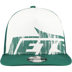 New York Jets New Era Youth Distressed 9FIFTY A-Frame Snapback Hat - White/Green - NFL