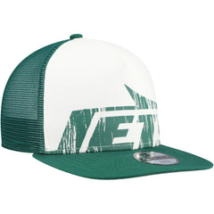 New York Jets New Era Youth Distressed 9FIFTY A-Frame Snapback Hat - White/Green - NFL