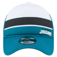 Jacksonville Jaguars New Era Youth Sport Night Color Block 9FORTY A-Frame Trucker Adjustable Hat - Teal - NFL