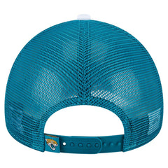 Jacksonville Jaguars New Era Youth Sport Night Color Block 9FORTY A-Frame Trucker Adjustable Hat - Teal - NFL