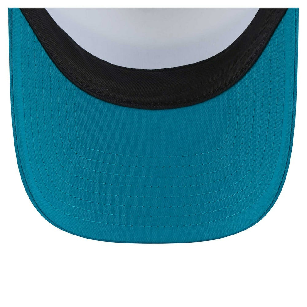 Jacksonville Jaguars New Era Youth Sport Night Color Block 9FORTY A-Frame Trucker Adjustable Hat - Teal - NFL