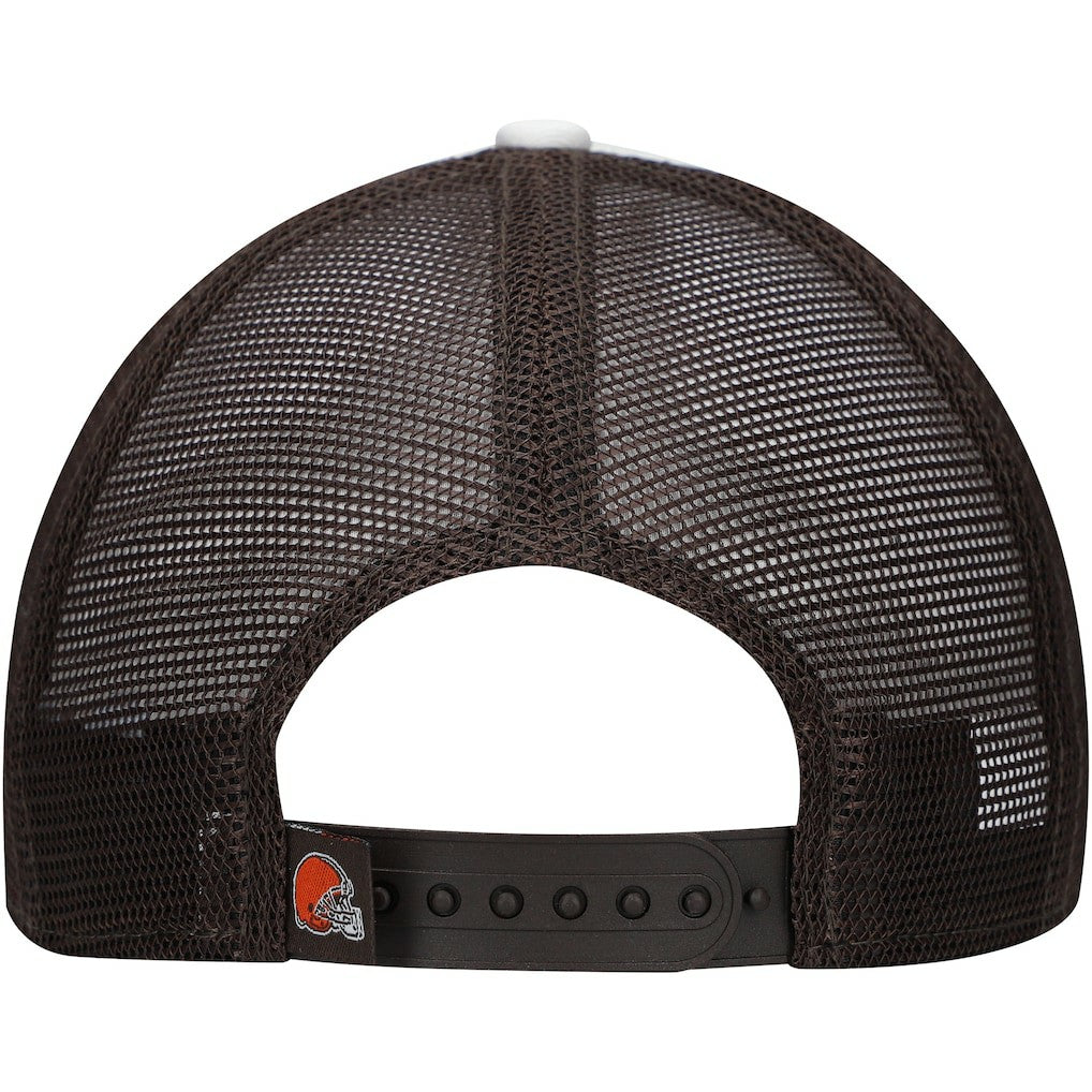 Cleveland Browns New Era Youth Sport Night Color Block 9FORTY A-Frame Trucker Adjustable Hat - Brown - NFL
