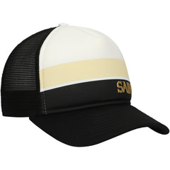 New Orleans Saints New Era Youth Sport Night Color Block 9FORTY A-Frame Trucker Adjustable Hat - Black - NFL