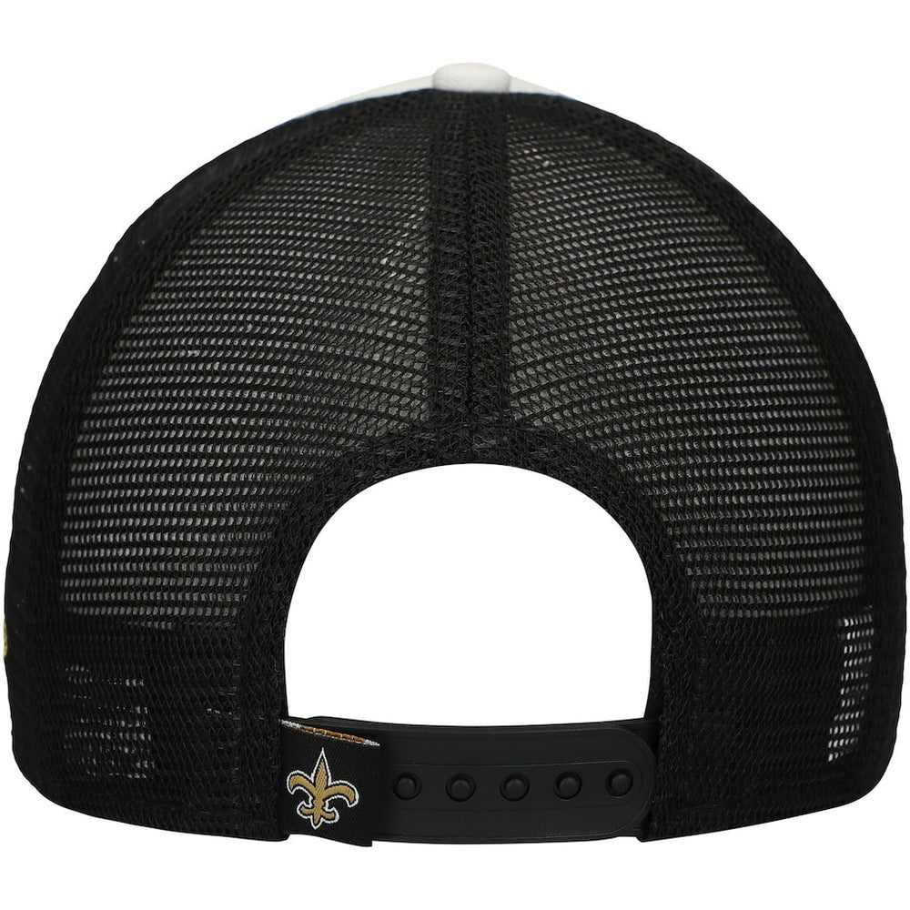 New Orleans Saints New Era Youth Sport Night Color Block 9FORTY A-Frame Trucker Adjustable Hat - Black - NFL