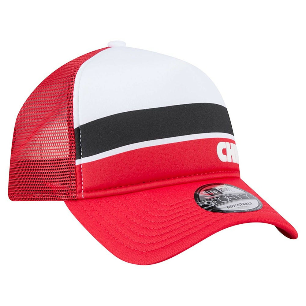 Kansas City Chiefs New Era Youth Sport Night Color Block 9FORTY A-Frame Trucker Adjustable Hat - Red - NFL