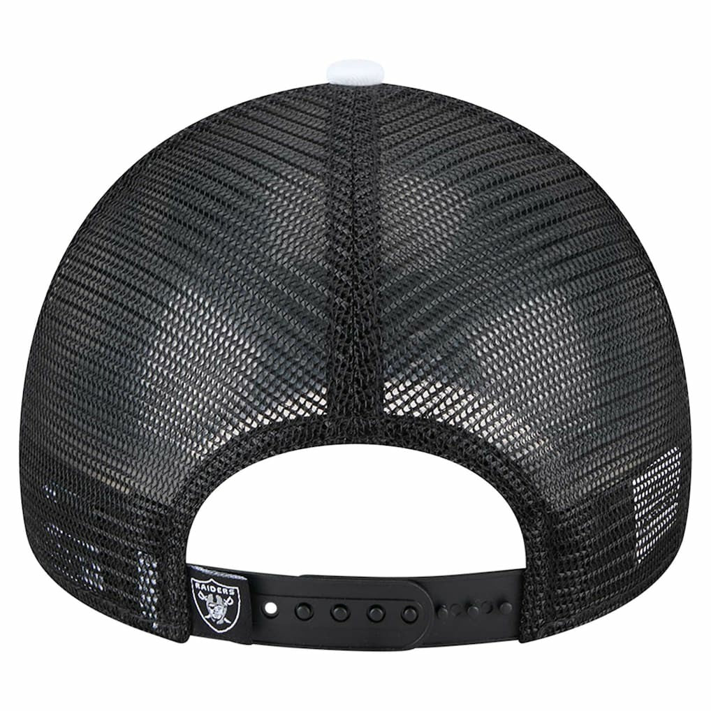 Las Vegas Raiders New Era Youth Sport Night Color Block 9FORTY A-Frame Trucker Adjustable Hat - Black - NFL