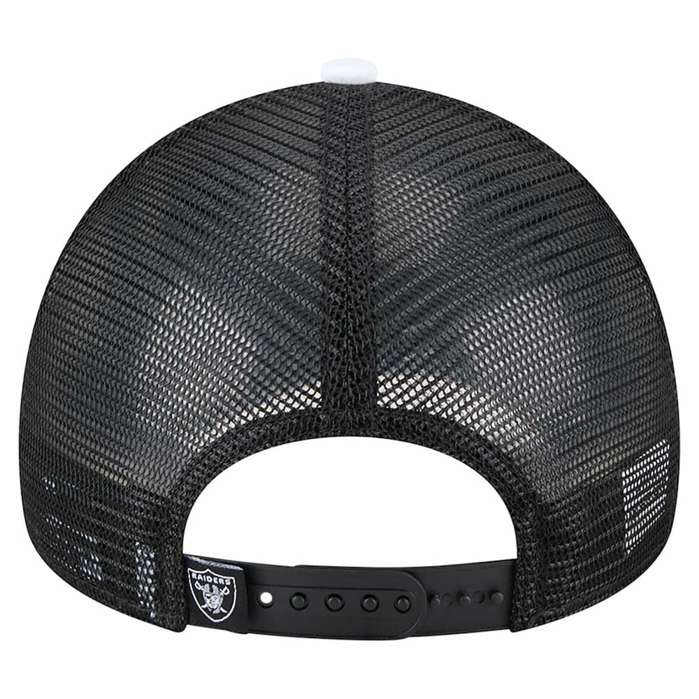 Las Vegas Raiders New Era Youth Sport Night Color Block 9FORTY A-Frame Trucker Adjustable Hat - Black - NFL