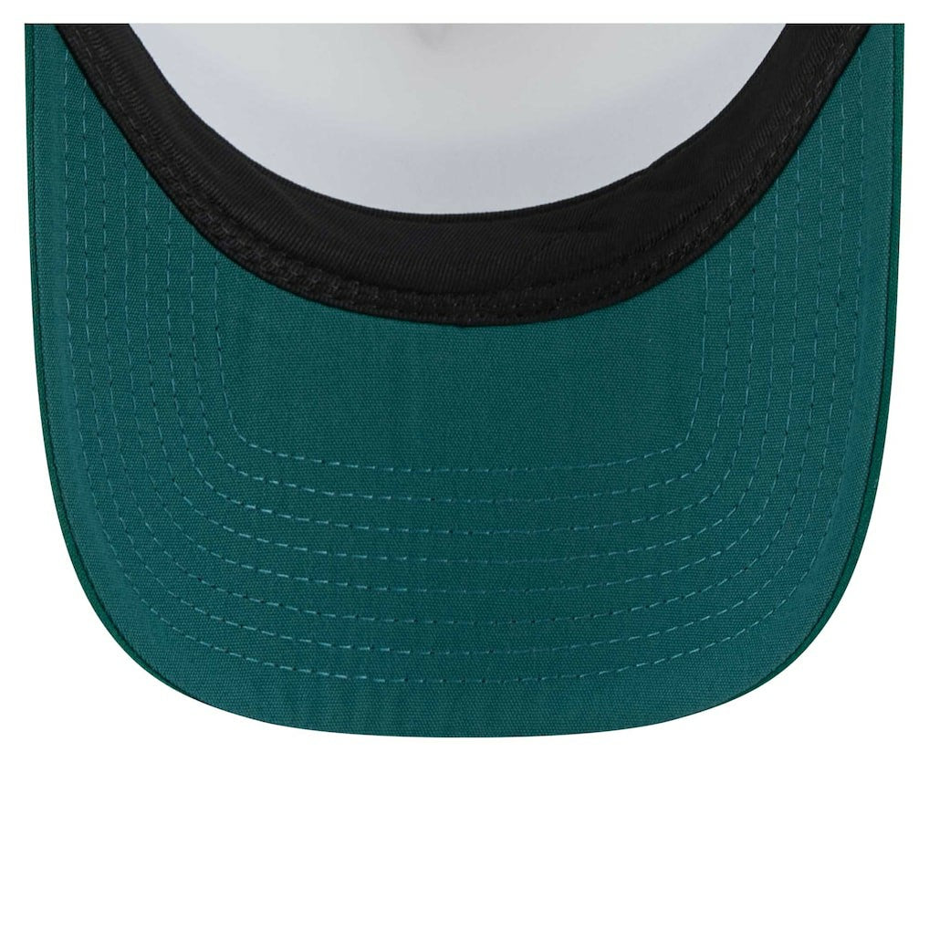Philadelphia Eagles New Era Youth Sport Night Color Block 9FORTY A-Frame Trucker Adjustable Hat - Midnight Green - NFL