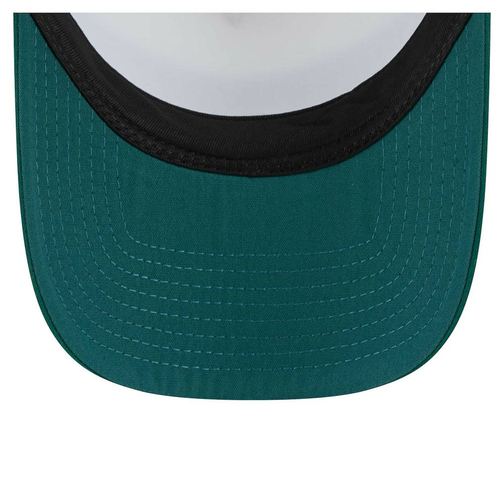Philadelphia Eagles New Era Youth Sport Night Color Block 9FORTY A-Frame Trucker Adjustable Hat - Midnight Green - NFL