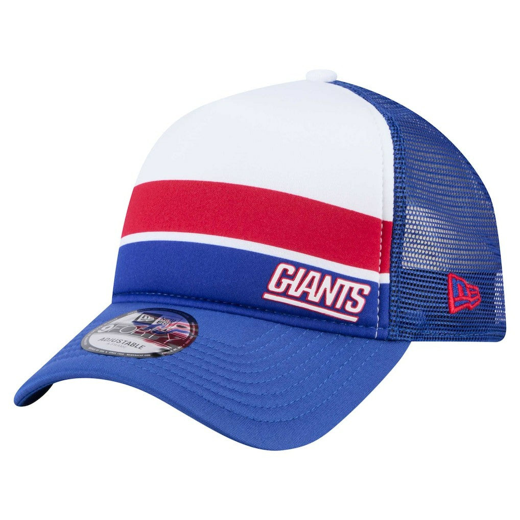 New York Giants New Era Youth Sport Night Color Block 9FORTY A-Frame Trucker Adjustable Hat - Royal - NFL