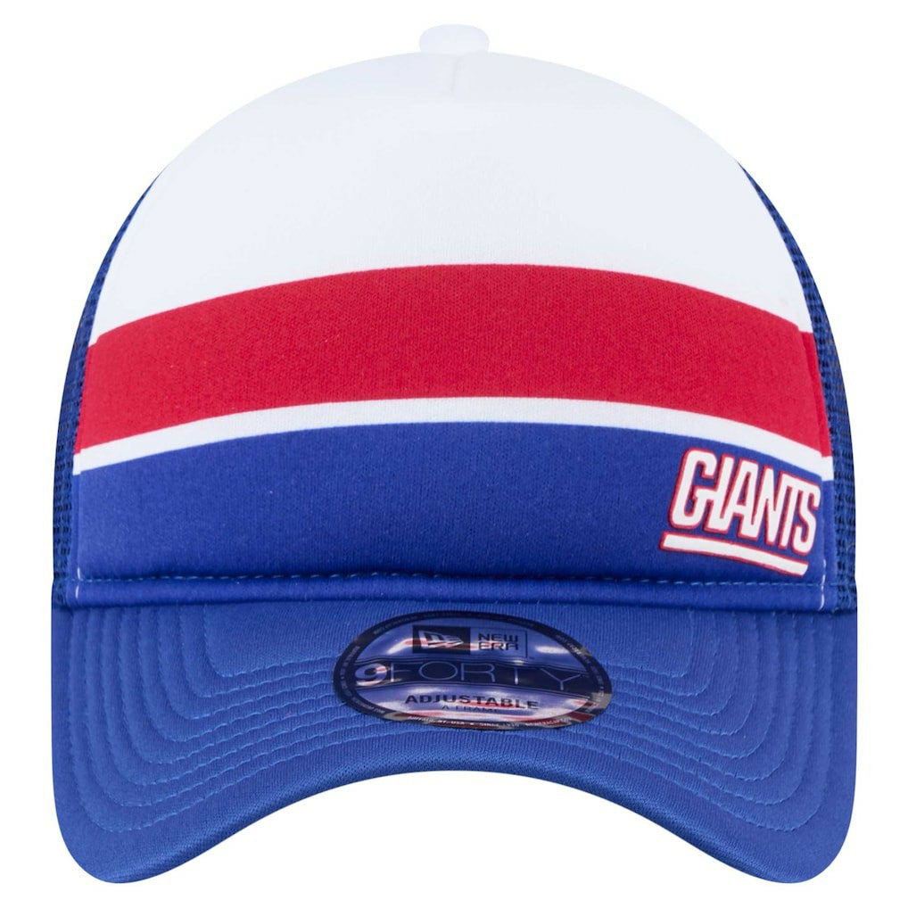 New York Giants New Era Youth Sport Night Color Block 9FORTY A-Frame Trucker Adjustable Hat - Royal - NFL