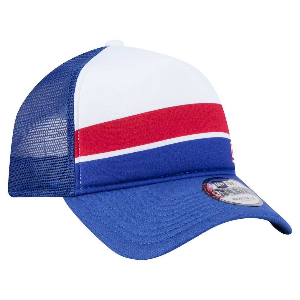 New York Giants New Era Youth Sport Night Color Block 9FORTY A-Frame Trucker Adjustable Hat - Royal - NFL