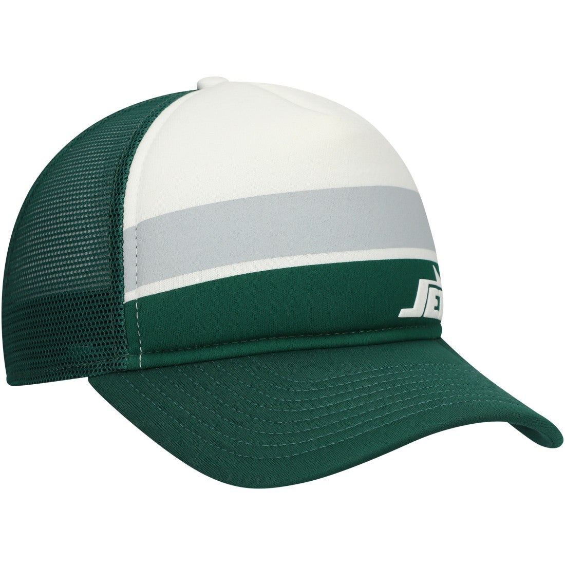 New York Jets New Era Youth Sport Night Color Block 9FORTY A-Frame Trucker Adjustable Hat - Green - NFL