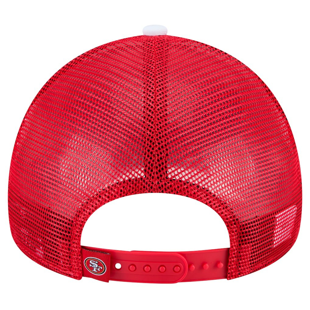 San Francisco 49ers New Era Youth Sport Night Color Block 9FORTY A-Frame Trucker Adjustable Hat - Scarlet - NFL