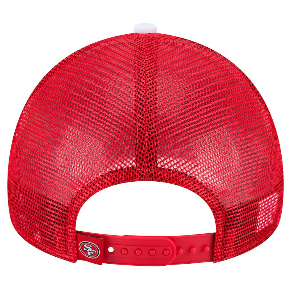 San Francisco 49ers New Era Youth Sport Night Color Block 9FORTY A-Frame Trucker Adjustable Hat - Scarlet - NFL