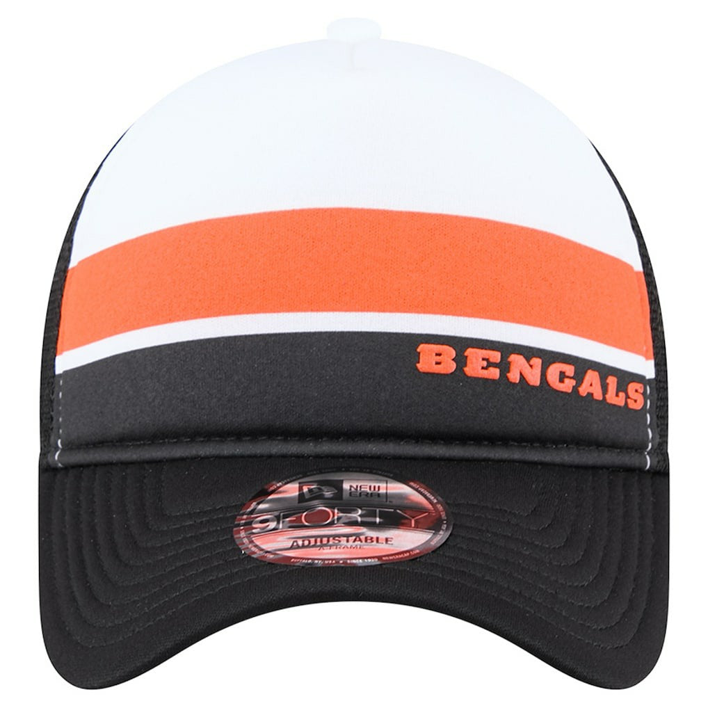 Cincinnati Bengals New Era Preschool Sport Night Color Block 9FORTY A-Frame Trucker Adjustable Hat - Black - NFL