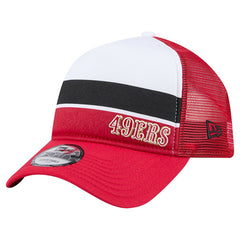 San Francisco 49ers New Era Preschool Sport Night Color Block 9FORTY A-Frame Trucker Adjustable Hat - Scarlet - NFL